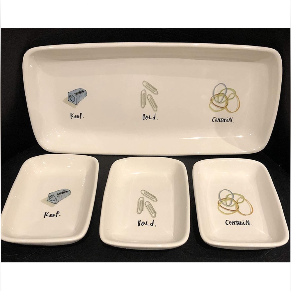 Rae Dunn 4-Piece Desk Set